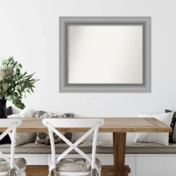 34" X 28" Non-Beveled Peak Polished Nickel Wall Mirror - Amanti Art -Umbra Home Decor Shop GUEST 11483e62 2065 439e 962e 0ee42b7fdf1c