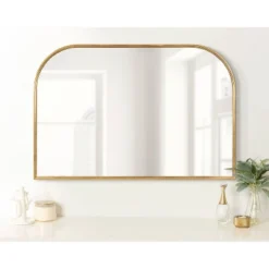 36" X 24" Caskill Framed Arch Wall Mirror Gold - Kate & Laurel All Things Decor -Umbra Home Decor Shop GUEST 11817717 d14f 406f a596 fdd18d28738f