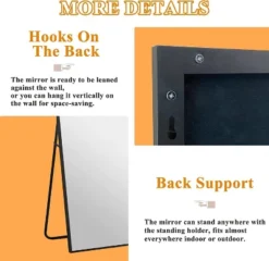 Guse Full Length Mirror, Aluminum Alloy Frame, Free Standing Or Wall Mounted - The Pop Home -Umbra Home Decor Shop GUEST 126ea91c ce31 492f b4b0 92e2f1bfac68