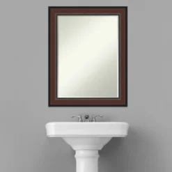 Amanti Art Harvard Walnut Petite Bevel Bathroom Wall Mirror 28.5 X 22.5 In. -Umbra Home Decor Shop GUEST 133fb818 23aa 4521 86ed 9893b36d8a88