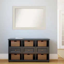 42" X 30" Non-Beveled Rustic Plank White Bathroom Wall Mirror - Amanti Art 11 42" X 30" Non-Beveled Rustic Plank White Bathroom Wall Mirror - Amanti Art -Umbra Home Decor Shop GUEST 13b9aeea e9d0 487f b5d0 754bba17329b