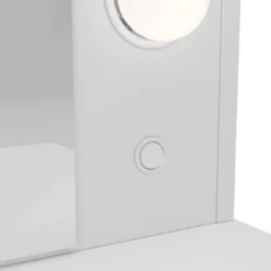 Olivia Vanity Table With Lighted Mirror White - Polifurniture: Modern Design, 6 Drawers, Storage Cabinet -Umbra Home Decor Shop GUEST 140a9e4f 936c 4f02 b472 a2982618c69d