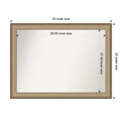 43" X 32" Non-Beveled Elegant Brushed Bronze Wall Mirror - Amanti Art: Polystyrene Frame, Includes Mount Hardware 15 43" X 32" Non-Beveled Elegant Brushed Bronze Wall Mirror - Amanti Art: Polystyrene Frame, Includes Mount Hardware -Umbra Home Decor Shop GUEST 14413c14 1cb5 4657 9cf7 561cb7ce1d8c