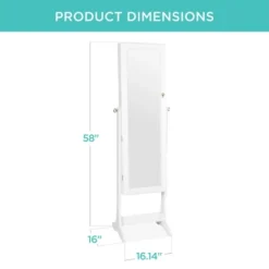 Best Choice Products 6-Tier Standing Mirror Lockable Storage Organizer Cabinet Armoire W/ Velvet Interior -Umbra Home Decor Shop GUEST 14664064 cf84 4884 b8ba 2d65a169dd53