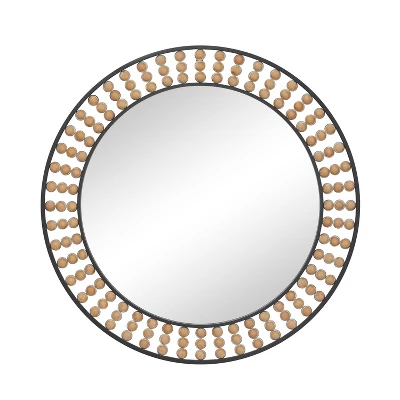 Metal Beading Wall Mirror - Olivia & May 1 Metal Beading Wall Mirror - Olivia & May