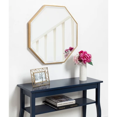 25" X 25" Rhodes Framed Octagon Wall Mirror Gold - Kate And Laurel 4 25" X 25" Rhodes Framed Octagon Wall Mirror Gold - Kate And Laurel - Image 4