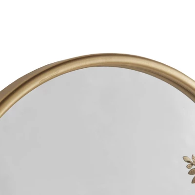 Adaline Arched Metal Floral Wall Mirror Gold - Madison Park 5 Adaline Arched Metal Floral Wall Mirror Gold - Madison Park - Image 5
