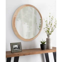 24" X 2" Uldrich Wood Framed Decorative Wall Mirror Natural - Kate & Laurel All Things Decor -Umbra Home Decor Shop GUEST 1673f9fb 4a1e 403f a83b 15f282f47145