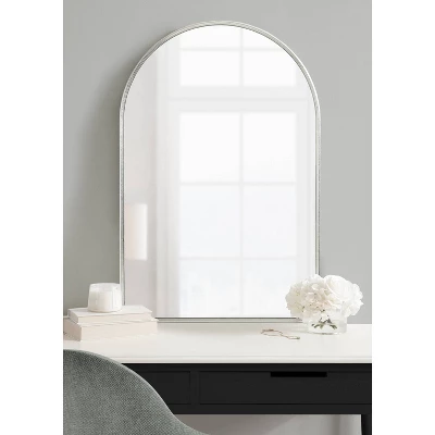 Kate & Laurel All Things Decor 24"X36" Caskill Framed Arch Wall Mirror Silver 6 Kate & Laurel All Things Decor 24"X36" Caskill Framed Arch Wall Mirror Silver - Image 6
