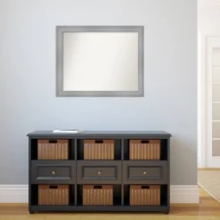 32" X 26" Non-Beveled Flair Bathroom Wall Mirror Polished Nickel - Amanti Art -Umbra Home Decor Shop GUEST 170c97d8 3d23 4eea 83b2 bad0357bb4f4