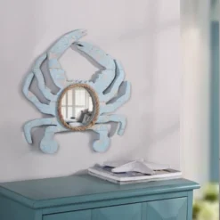 Round Weathered Crab Outline With Center Mirror Blue - StyleCraft -Umbra Home Decor Shop GUEST 170f49f5 c592 47a8 8701 b9c5d5b0c938