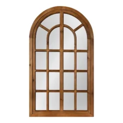 22" X 38" Boldmere Arch Wall Mirror Brown - Kate & Laurel All Things Decor