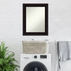 24" X 30" Non-Beveled Portico Espresso Wood Bathroom Wall Mirror - Amanti Art -Umbra Home Decor Shop GUEST 17d6f4c4 bca0 4138 ab6f 4f834e1fcbf4