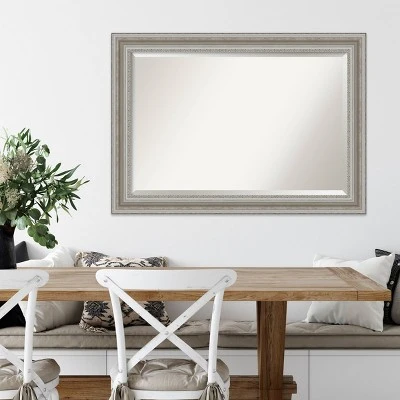 42" X 30" Parlor Framed Wall Mirror Silver - Amanti Art 4 42" X 30" Parlor Framed Wall Mirror Silver - Amanti Art - Image 4