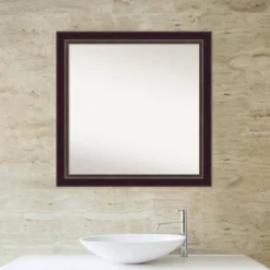 30" X 30" Non-Beveled Signore Bronze Wood Bathroom Wall Mirror - Amanti Art -Umbra Home Decor Shop GUEST 1808f0a1 c1ce 43bb 82b4 9142d3cdcdb4