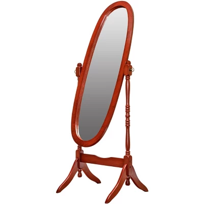 Legacy Decor Swivel Full Length Free Standing Wood Cheval Floor Mirror 5 Legacy Decor Swivel Full Length Free Standing Wood Cheval Floor Mirror - Image 5