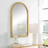 Uttermost 08269 Dandridge Arch Mirror Hand Forged Iron Frame With Metallic Gold Leaf Finish