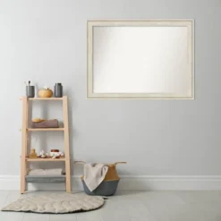 43" X 32" Non-Beveled Regal Birch Cream Bathroom Wall Mirror - Amanti Art: Rectangle, Polystyrene Frame, Wall Mounted -Umbra Home Decor Shop GUEST 19767749 6e12 4f9e 9e5e 210f3bb375e1
