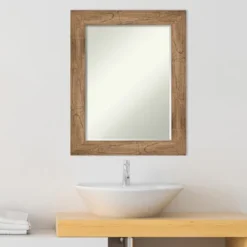 Amanti Art Owl Brown Petite Bevel Wood Bathroom Wall Mirror 29.5 X 23.5 In. -Umbra Home Decor Shop GUEST 1acdb4ac 3f7e 4ed8 abc0 c87c1ffeef7c