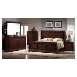Easton Dresser And Mirror Cherry - Picket House Furnishings