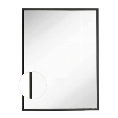 Hamilton Hills 30" X 40" Rectangular Wenge Framed Mirror 3 Hamilton Hills 30" X 40" Rectangular Wenge Framed Mirror - Image 3