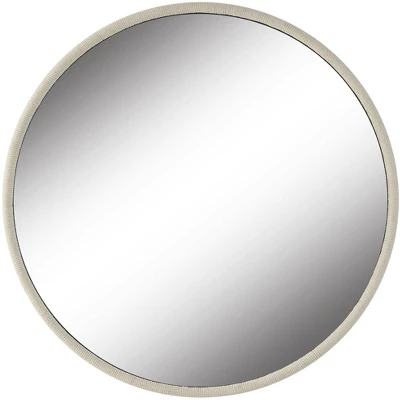 Uttermost Ranchero White Rope 42 1/2" Round Oversized Wall Mirror 1 Uttermost Ranchero White Rope 42 1/2" Round Oversized Wall Mirror