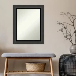 23" X 29" Non-Beveled Tuxedo Black Bathroom Wall Mirror - Amanti Art -Umbra Home Decor Shop GUEST 1bb3615d 9465 4635 b36d 25f3caac1927