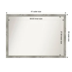 41" X 30" Non-Beveled Dove Square Bathroom Wall Mirror Gray Wash - Amanti Art: Polystyrene Frame, Wall Mounted -Umbra Home Decor Shop GUEST 1c9d73f1 30cd 4a46 81ac e990b0ee3f67