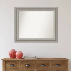 34" X 28" Non-Beveled Parlor Bathroom Wall Mirror Silver - Amanti Art 12 34" X 28" Non-Beveled Parlor Bathroom Wall Mirror Silver - Amanti Art -Umbra Home Decor Shop GUEST 1cc2a60d a1d2 49ab 8e05 ccdcf5509f31