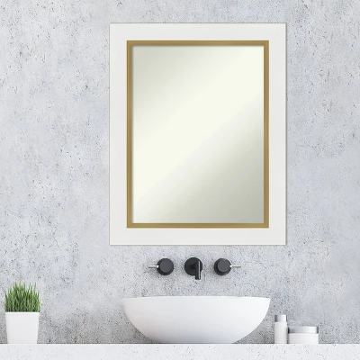 23" X 29" Non-Beveled Eva Bathroom Wall Mirror White - Amanti Art: Modern Rectangular Vanity, Includes Mounting Hardware 6 23" X 29" Non-Beveled Eva Bathroom Wall Mirror White - Amanti Art: Modern Rectangular Vanity, Includes Mounting Hardware - Image 6