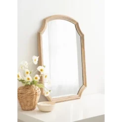 Kate & Laurel All Things Decor 23"x32" Carlow Wood Arched Mirror Natural -Umbra Home Decor Shop GUEST 1d5198ff c6fb 40f0 bf99 0e33f3b011f9