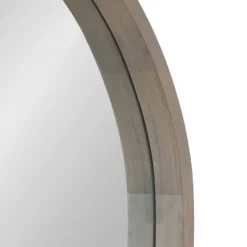 30" Hutton Round Wall Mirror Gray - Kate & Laurel All Things Decor