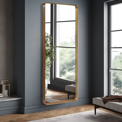 Aalysia 71" X 28" Full Length Mirror, Aluminum Alloy Frame Mirror Full Length For Leaning & Wall Mounted, Round Corners, No Stand - The Pop Home 6 Aalysia 71" X 28" Full Length Mirror, Aluminum Alloy Frame Mirror Full Length For Leaning & Wall Mounted, Round Corners, No Stand - The Pop Home - Image 6