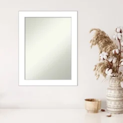 22" X 28" Non-Beveled Wedge White Wall Mirror - Amanti Art -Umbra Home Decor Shop GUEST 1f019e40 43ee 42f8 a818 f2b732e0f63b