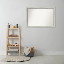 40" X 28" Non-Beveled Flair Patina Bathroom Wall Mirror Silver - Amanti Art -Umbra Home Decor Shop GUEST 1f360b0a 24ca 4f0a ac7e ebd9f6d5d4d4