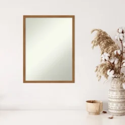 19" X 25" Non-Beveled Carlisle Blonde Narrow Wood Wall Mirror - Amanti Art -Umbra Home Decor Shop GUEST 1f5c8222 c774 42b4 af7e 114fd6988052