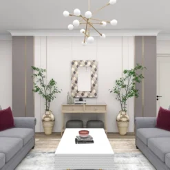 Wood Wall Mirror With Diamond Pattern Beige - Olivia & May -Umbra Home Decor Shop GUEST 1f70bb99 d0dc 444f 8192 d3ef7bab8302