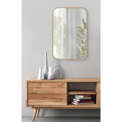 23" X 35" Nordlund Framed Decorative Wall Mirror Natural - Kate & Laurel All Things Decor -Umbra Home Decor Shop GUEST 1f954fb9 6cd3 412d a73e c06c2a1b9f1b