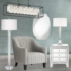 Noble Park Pajaro Cut Corner Oval Vanity Wall Mirror Modern Beveled Edge Mirrored Frame 27 1/2" Wide For Bathroom Bedroom Living Room Office House -Umbra Home Decor Shop GUEST 1ff12e85 7a25 46cc a651 ee752533effa