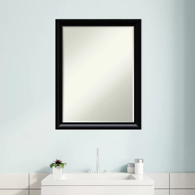 Amanti Art Steinway Black Scoop Petite Bevel Wood Bathroom Wall Mirror 27 X 21 In. 5 Amanti Art Steinway Black Scoop Petite Bevel Wood Bathroom Wall Mirror 27 X 21 In. - Image 5