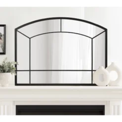 Kate & Laurel All Things Decor 36"x27" Gervais Arch Wall Mirror Black -Umbra Home Decor Shop GUEST 20bc854a 028d 49a8 9188 0ae7f7a03abe