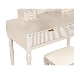 Luxury Makeup Vanity Desk Set With Stool, Vanity Table Dressing Table With Height-Adjustable Mirror & 4 Drawers, Champagne/Silver-ModernLuxe -Umbra Home Decor Shop GUEST 21e1fed1 6bc7 4ed3 a94e 0783fbb0005b