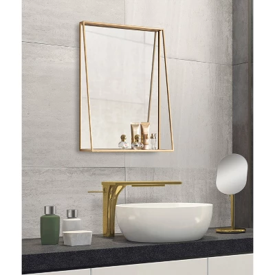 18" X 24" Lintz Functional Wall Mirror Gold - Kate & Laurel All Things Decor 5 18" X 24" Lintz Functional Wall Mirror Gold - Kate & Laurel All Things Decor - Image 5