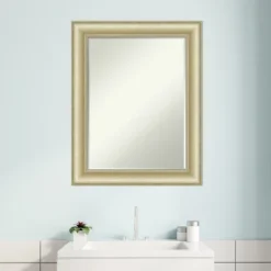 Amanti Art Textured Light Gold Petite Bevel Bathroom Wall Mirror 29 X 23 In. 11 Amanti Art Textured Light Gold Petite Bevel Bathroom Wall Mirror 29 X 23 In. -Umbra Home Decor Shop GUEST 22c47098 7092 49bd 8fdb a5505e252d8b