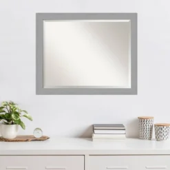 32" X 26" Brushed Nickel Framed Wall Mirror Silver - Amanti Art 8 32" X 26" Brushed Nickel Framed Wall Mirror Silver - Amanti Art -Umbra Home Decor Shop GUEST 237a373a 09cb 4a06 b7e9 b664cdeb2659