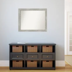 32" X 26" Non-Beveled Dove Narrow Bathroom Wall Mirror Gray Wash - Amanti Art -Umbra Home Decor Shop GUEST 239993f9 7e5f 42e4 ad63 72f0c63879a2