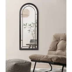 20" X 48" Audubon Arch Wall Mirror Black - Kate & Laurel All Things Decor -Umbra Home Decor Shop GUEST 23be6195 358c 435f 8f35 22399fafd23f 1