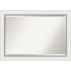 Eva White Silver Framed Bathroom Vanity Wall Mirror - Amanti Art -Umbra Home Decor Shop GUEST 2406587a d2ac 45e8 a5a0 3e6ba4205c8c