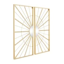 Set Of 2 Metal Geometric Half Moon Mirror Wall Decors With Gold Frame - CosmoLiving By Cosmopolitan -Umbra Home Decor Shop GUEST 247886a5 4166 4ee3 93ea bbc8464b25bd
