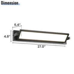 3 Color Temperature Dimmable Black Bathroom Vanity Light Bar 27inch 26W LED Modern Matte Black Bathroom Wall Lighting Fixtures Over Mirror -Umbra Home Decor Shop GUEST 24b54a36 036b 45f5 a37e adc2e2b1620f